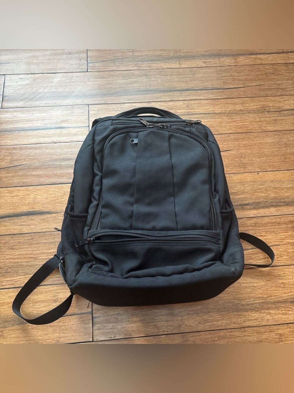 Brenthaven Black Solid Laptop Backpack, Padded Compartment, Adjustable Straps